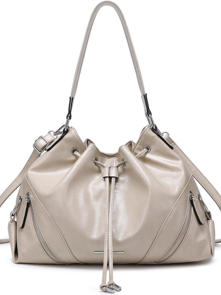 Women's Epoch Large Hobo Bag Drawstring Handbag Purses For Women Bucket Tote Ba